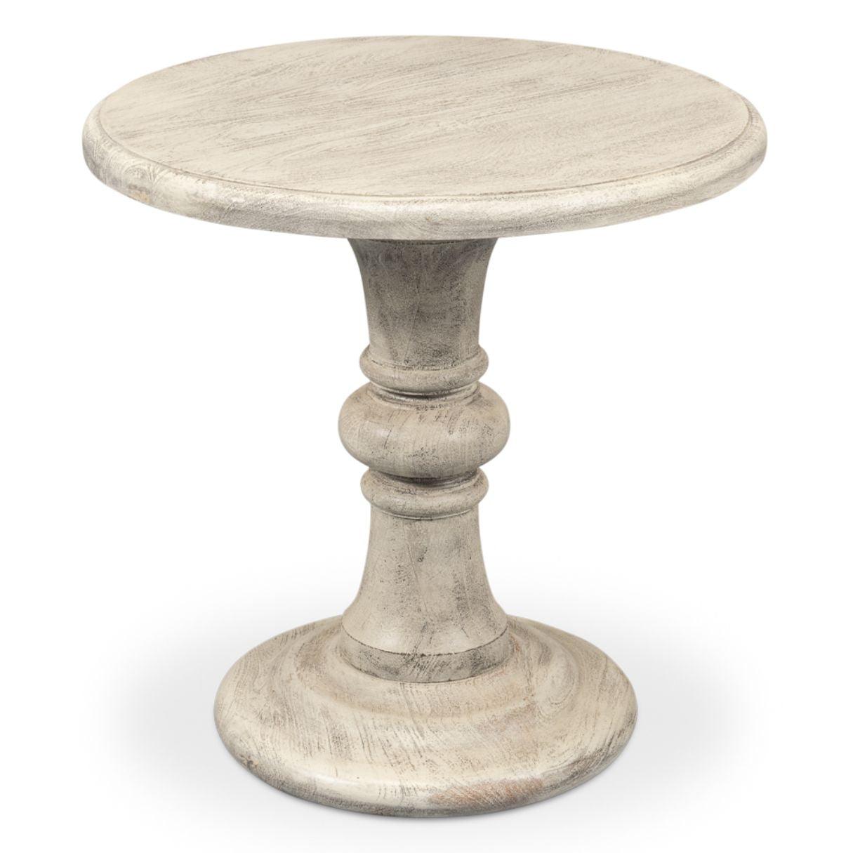 Table à piédestal statuaire et vieillie