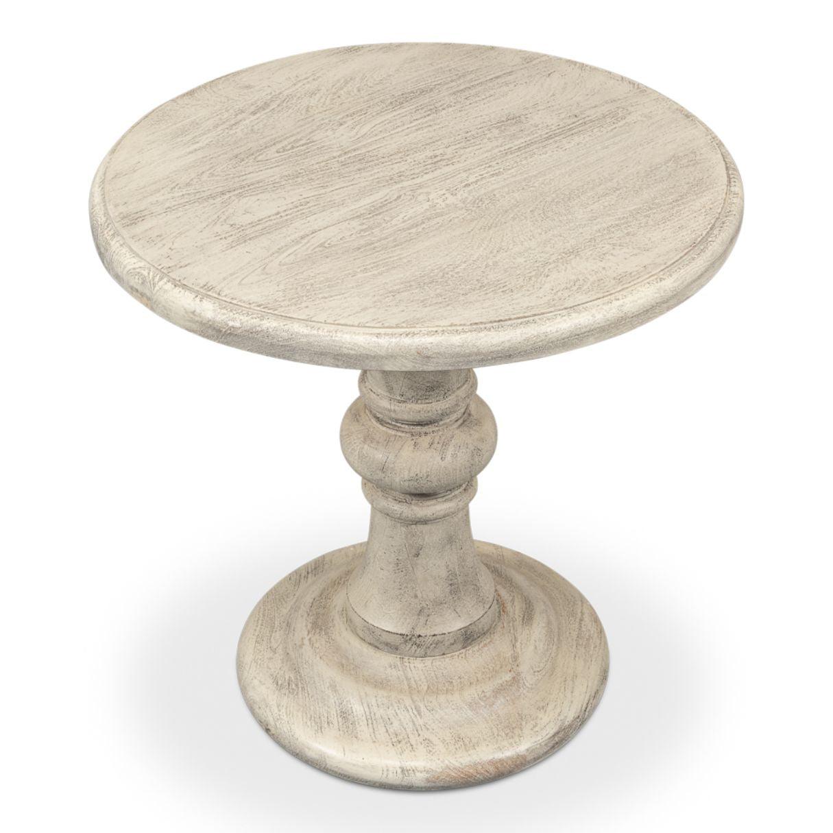 Table à piédestal statuaire et vieillie
