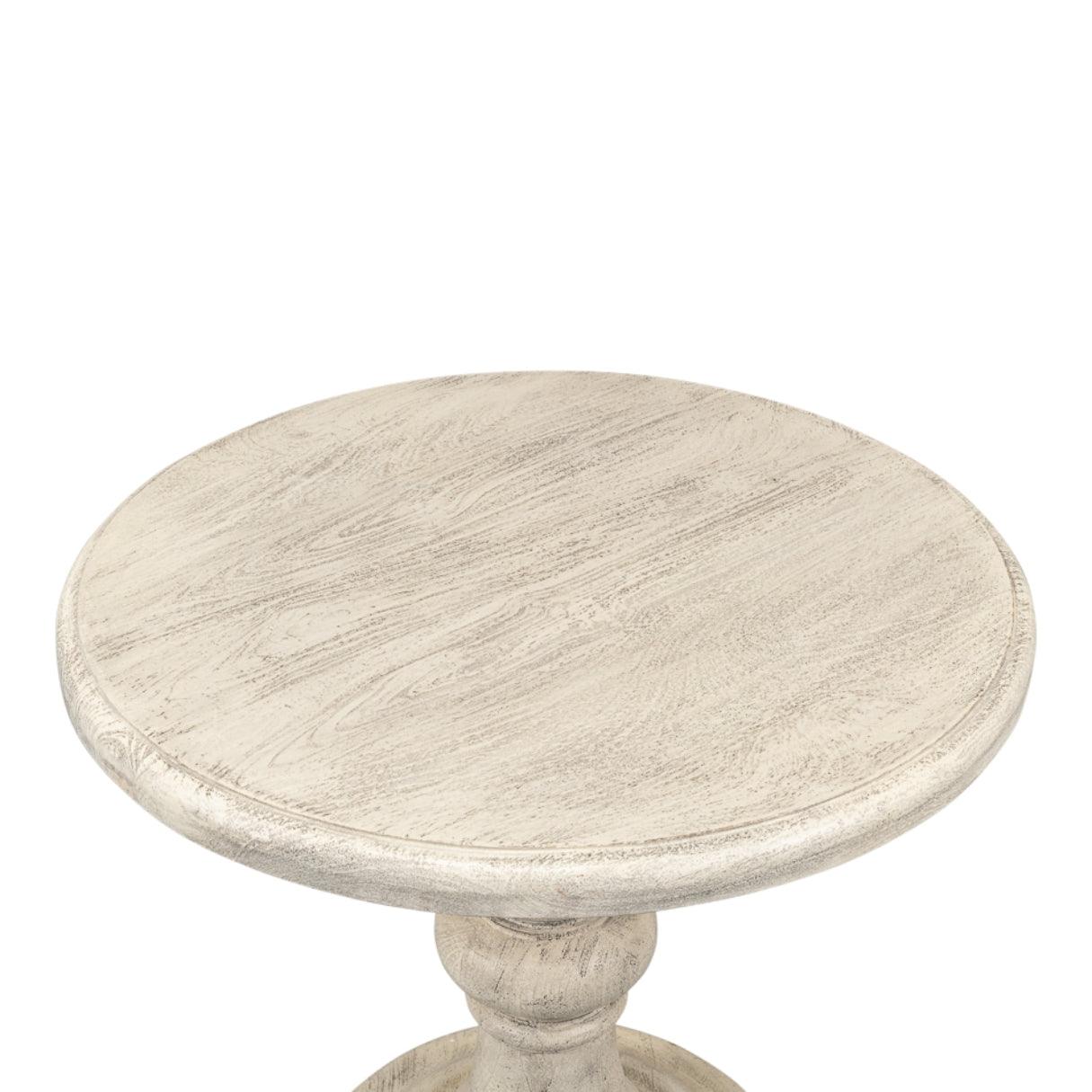 Table à piédestal statuaire et vieillie