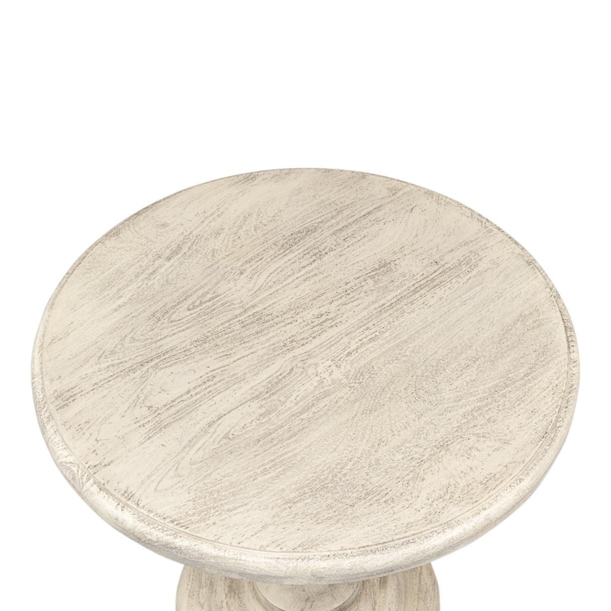Table à piédestal statuaire et vieillie