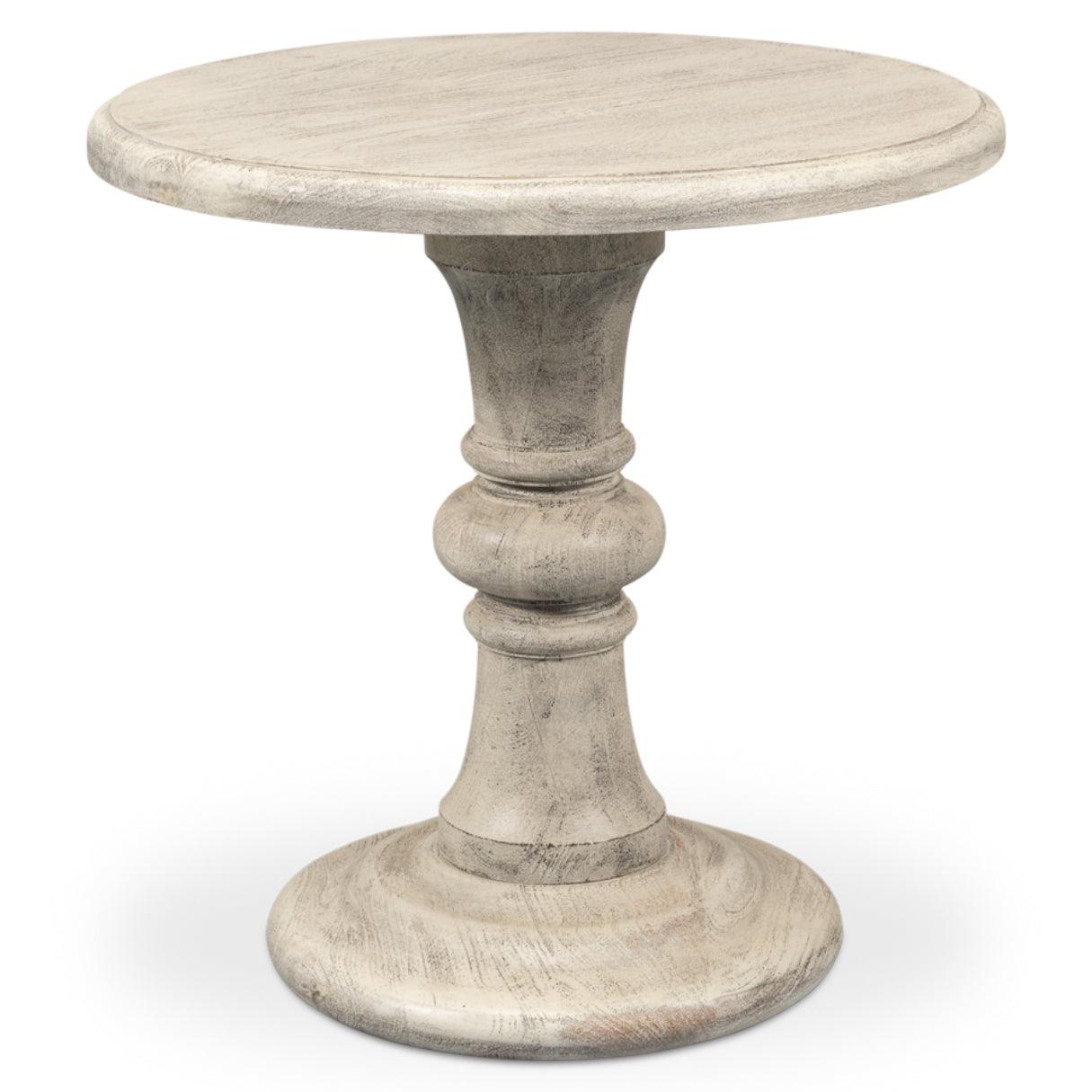 Table à piédestal statuaire et vieillie