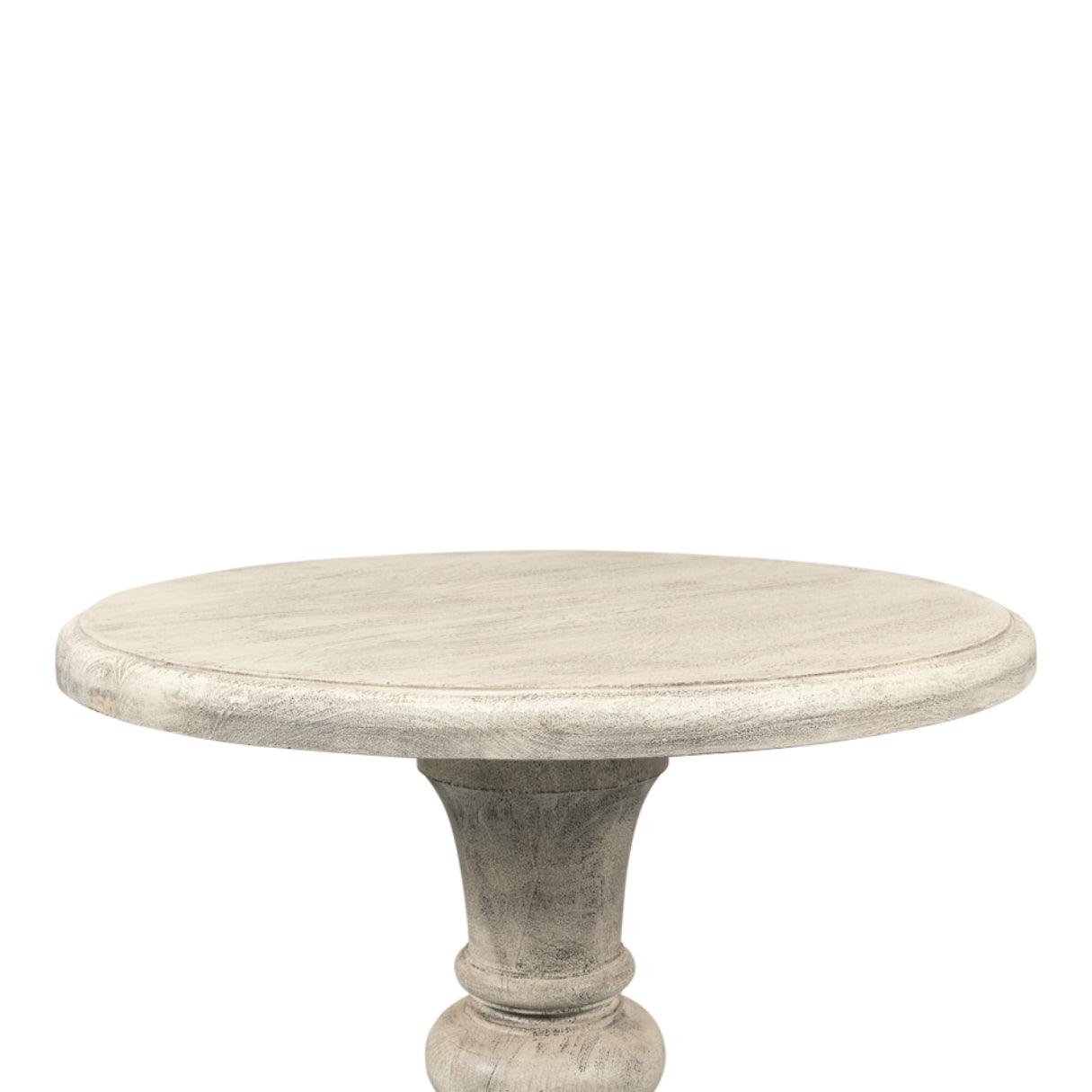 Table à piédestal statuaire et vieillie