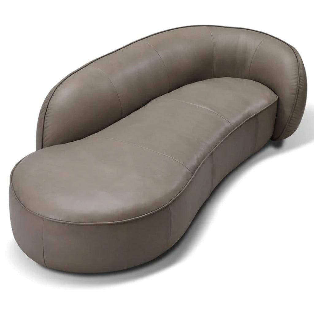 Canapé ouvert en cuir moderne