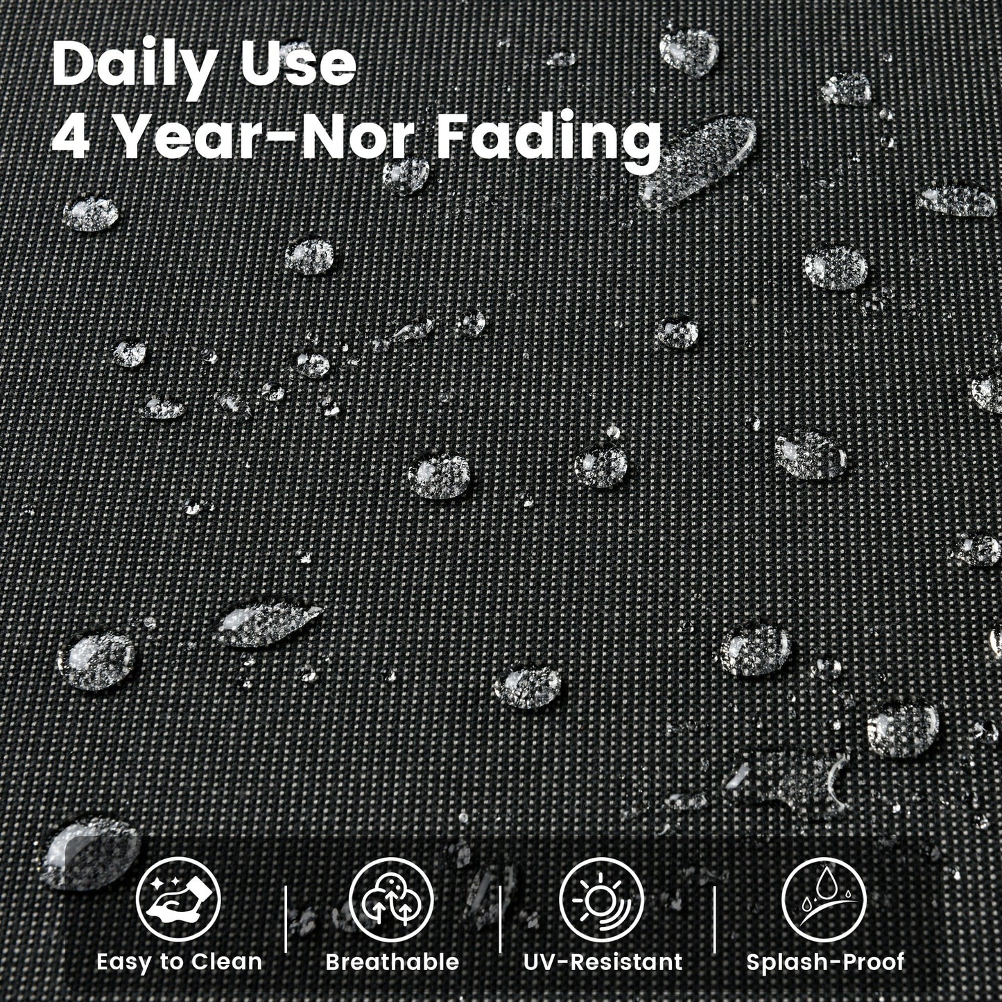 Ensemble de 9 chaises pivotantes d'extérieur en osier OVIOS avec table à feu