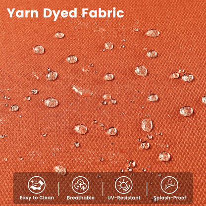 Ensemble de 9 chaises pivotantes d'extérieur en osier OVIOS avec table à feu