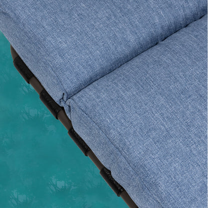 Chaise longue d'extérieur réglable avec coussin pour la plage et la piscine