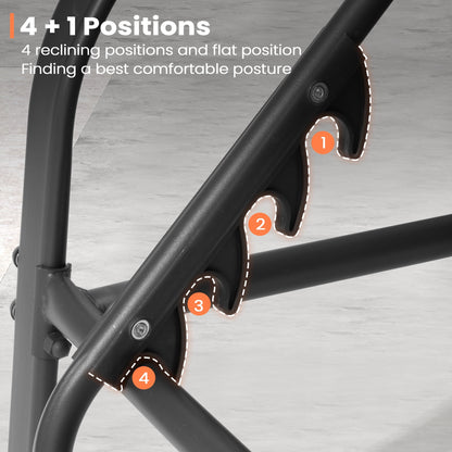 Chaise longue d'extérieur réglable avec coussin pour la plage et la piscine