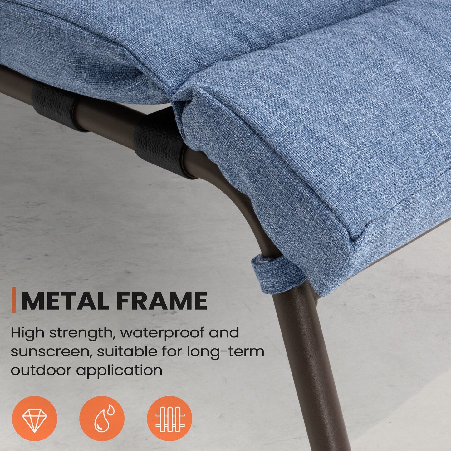 Chaise longue d'extérieur réglable avec coussin pour la plage et la piscine