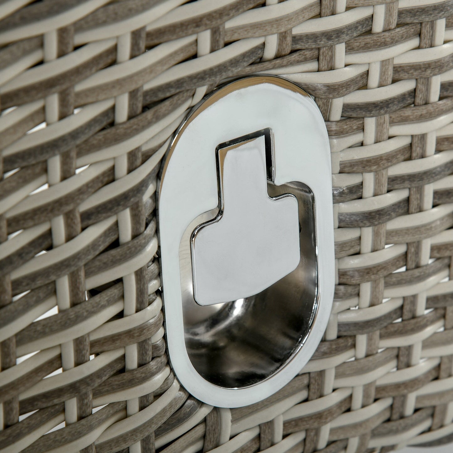 Ensemble de 3 canapés de patio Outsunny en rotin synthétique, chaises inclinables d'extérieur, table basse avec plateau en plastique grain de bois