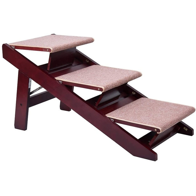 Escalier pliable portable 2 en 1 PAWLAND pour chiens, chats, lits hauts, marchepieds pour chiens, marchepied facile à monter pour animaux de compagnie