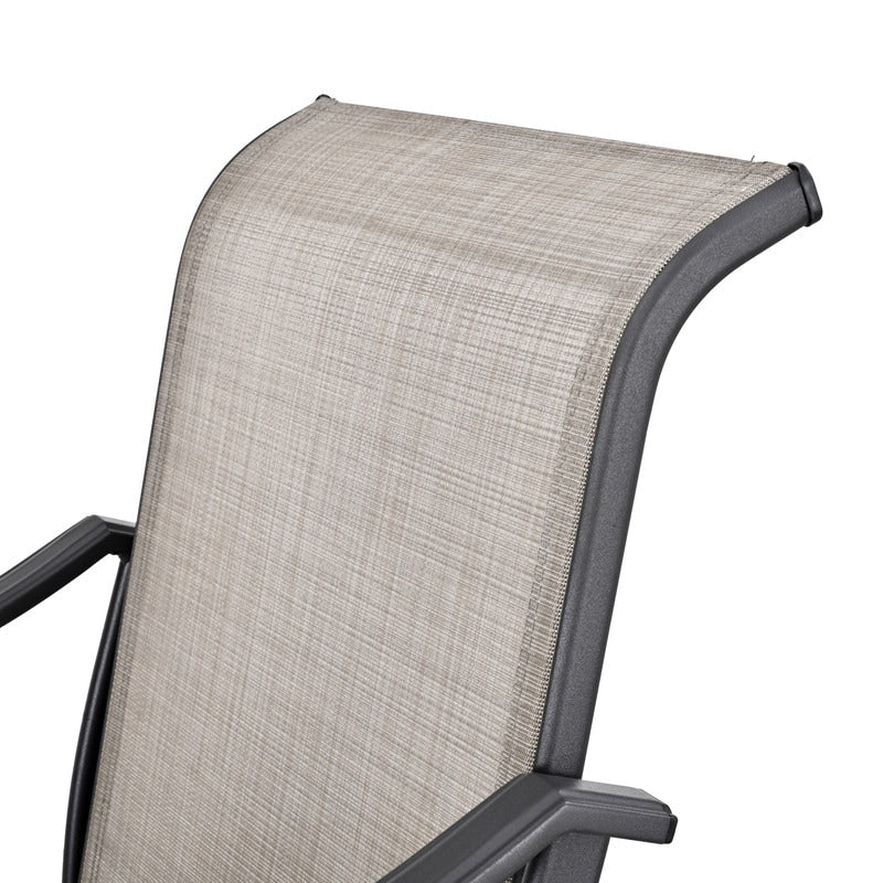 Chaise de bar pivotante à dossier haut en métal pour patio Festival (lot de 2)