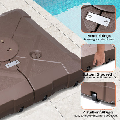 Base de parasol déporté Pellebant de 220 lb avec roulettes - N/A