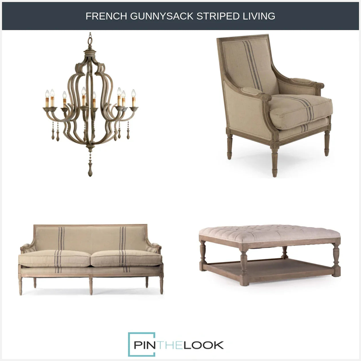 Fauteuil Louis XV rayé bleu