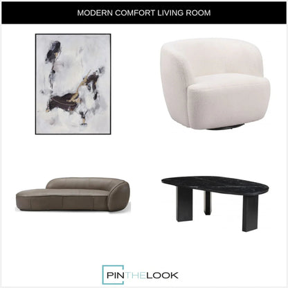 Canapé ouvert en cuir moderne