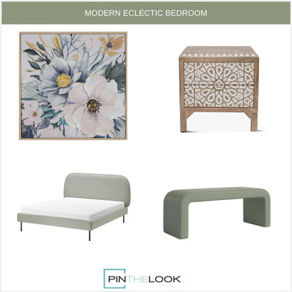 Table de chevet blanche naturelle Indy Boho