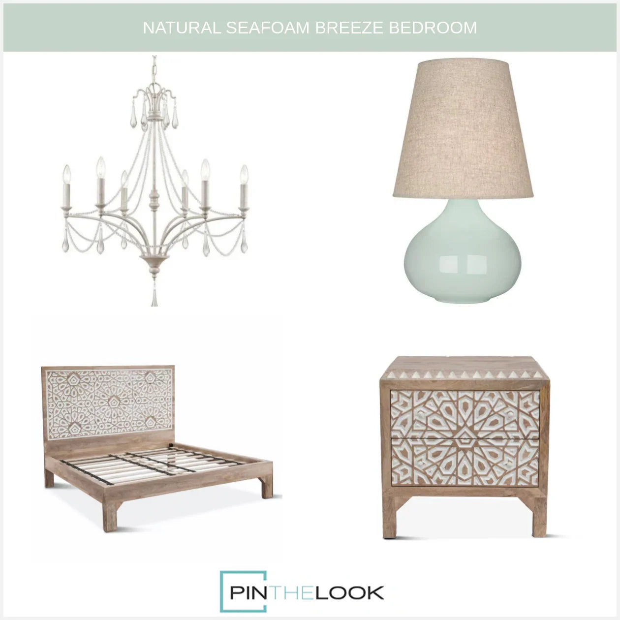 Table de chevet blanche naturelle Indy Boho