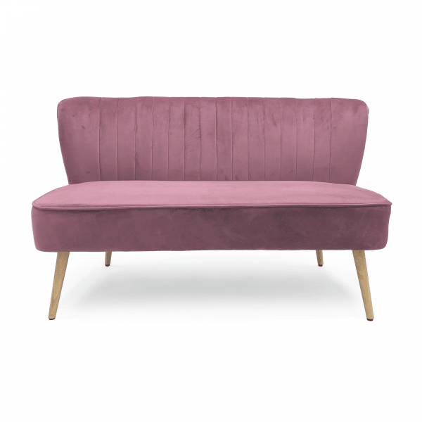 Banc en velours rose Moda