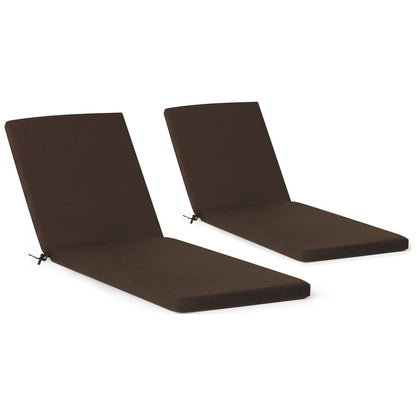 Coussins de chaise longue d'extérieur Polytrends, résistants à la décoloration, toutes saisons (lot de 2)