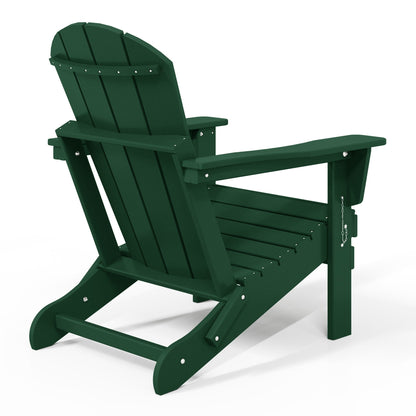 Chaise pliante Adirondack Polytrends Laguna résistante à la décoloration et aux intempéries pour patio extérieur