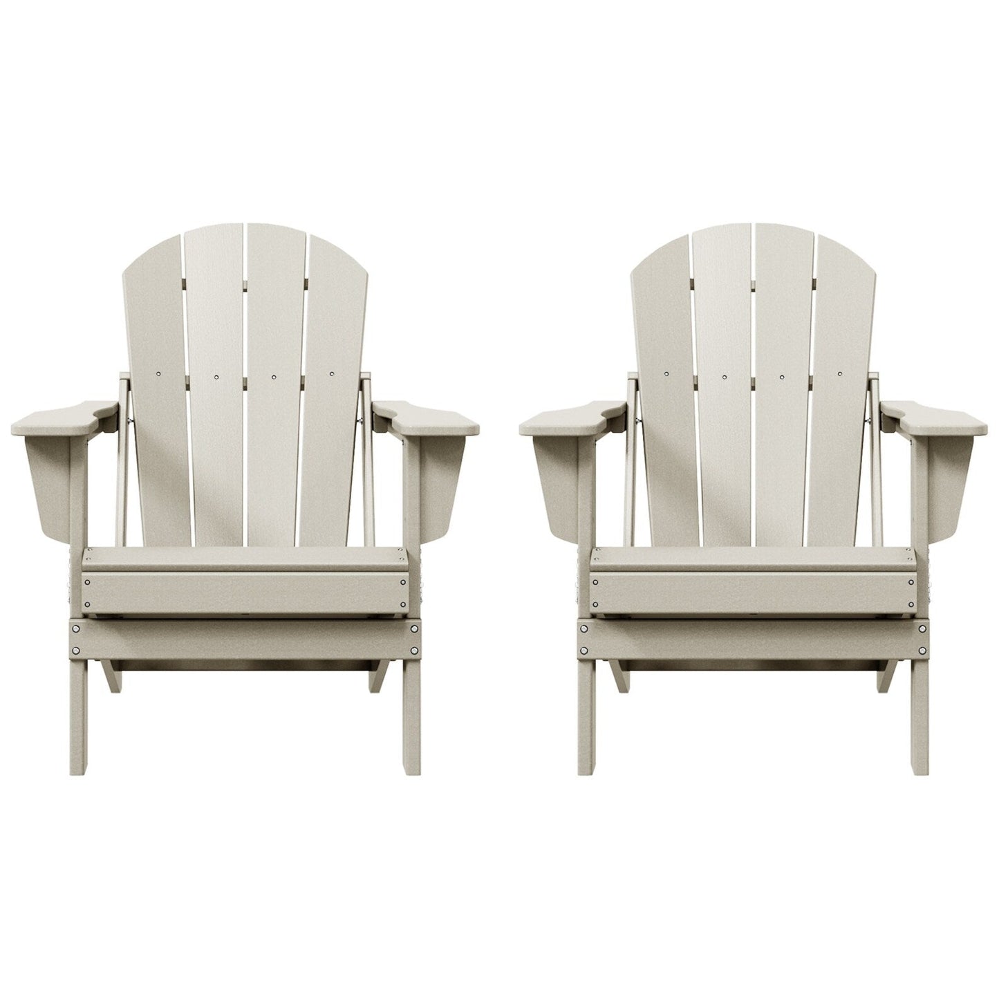 Chaises pliantes Adirondack Polytrends Laguna résistantes aux intempéries (lot de 2)