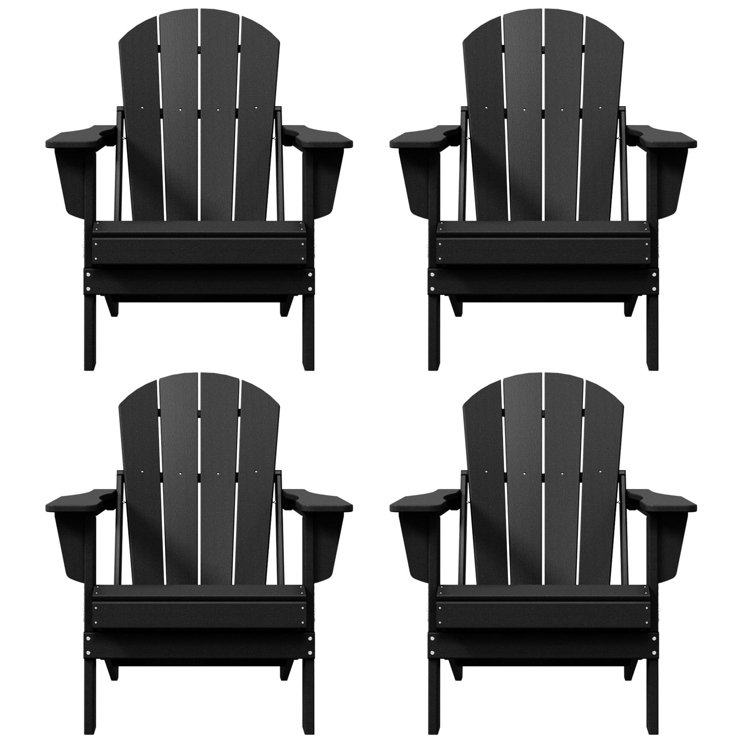 Chaises pliantes Adirondack Polytrends Laguna résistantes aux intempéries (lot de 4)