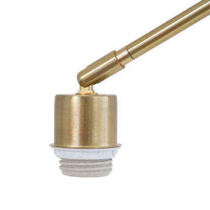 Lampadaire arqué réglable en acier Q-Max 81 avec abat-jour extra large et base en marbre