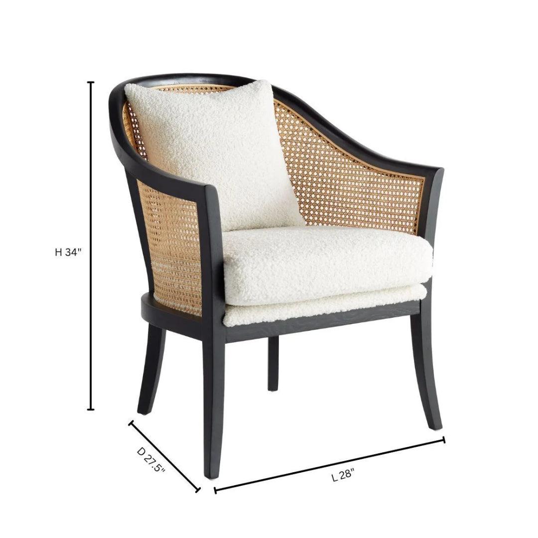 Fauteuil en rotin courbé Boucle