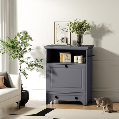 Station d'alimentation pour chiens Roomfitters avec 2 gamelles surélevées et armoire d'alimentation inclinable pour animaux de compagnie