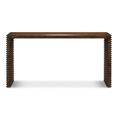 Table console rustique marron