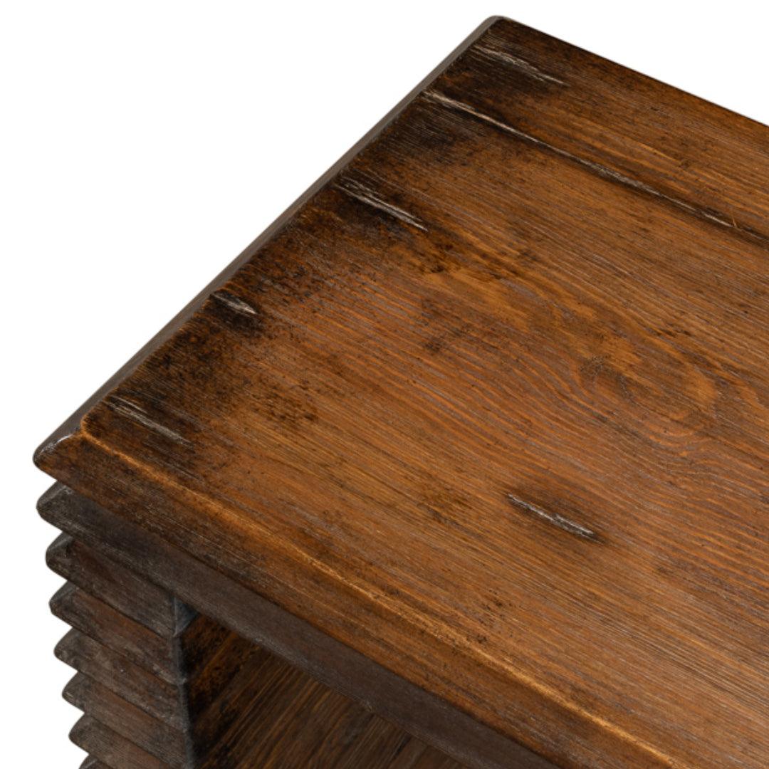 Table console rustique marron