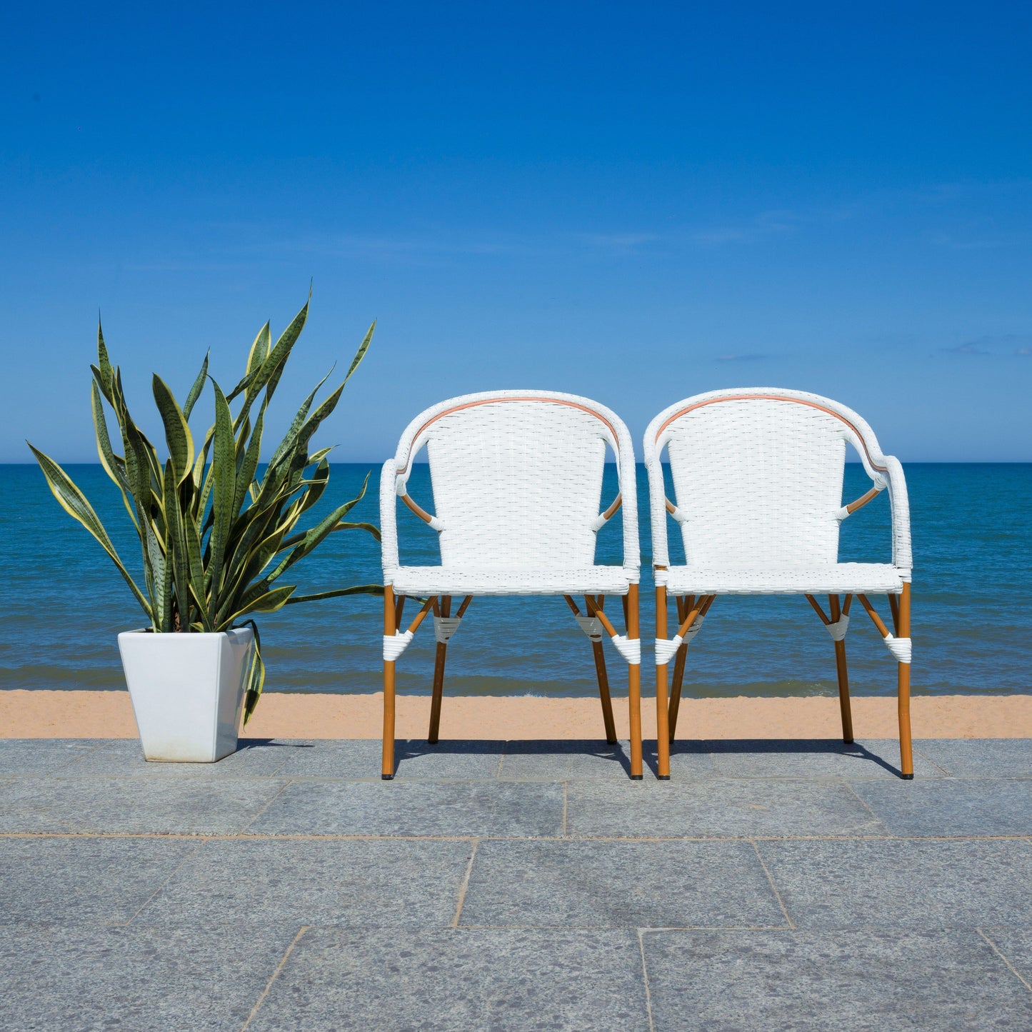 Fauteuil SAFAVIEH Doreth (lot de 2) - 23 L x 36 P x 25 H