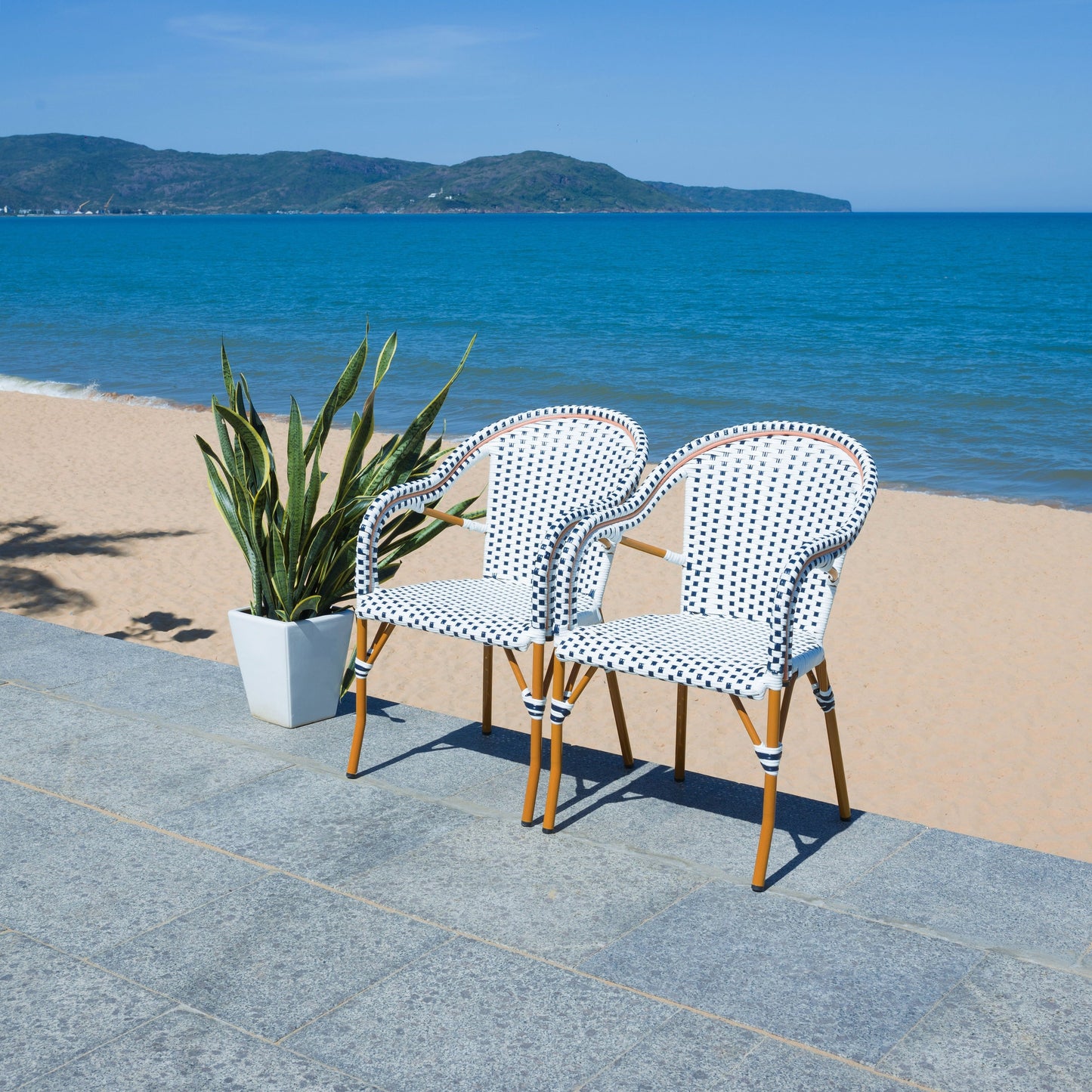 Fauteuil SAFAVIEH Doreth (lot de 2) - 23 L x 36 P x 25 H