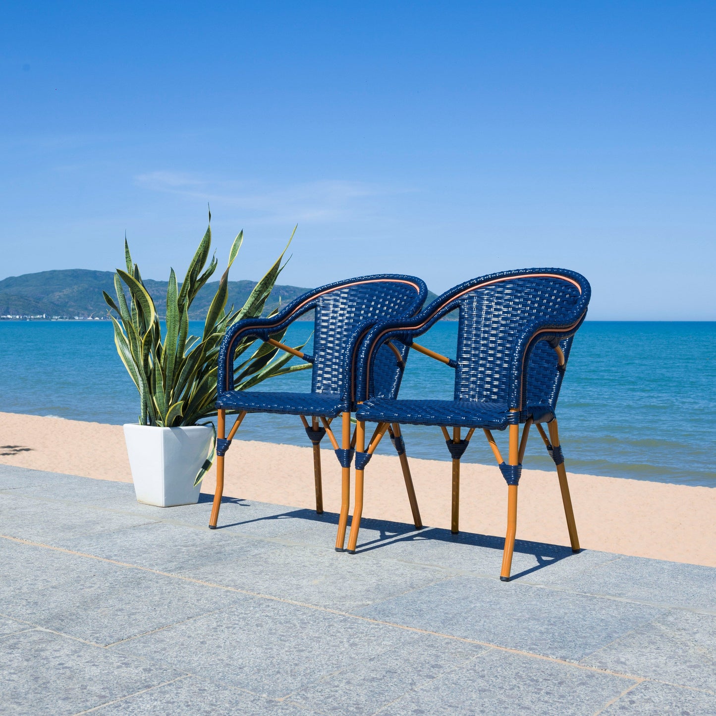 Fauteuil SAFAVIEH Doreth (lot de 2) - 23 L x 36 P x 25 H