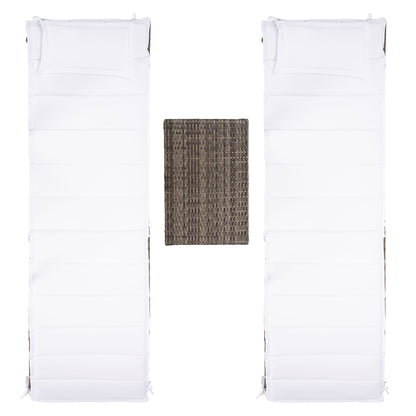 Ensemble de chaises longues d'extérieur Blaguna 3 pièces SAFAVIEH - 83 L x 20 P x 24 H