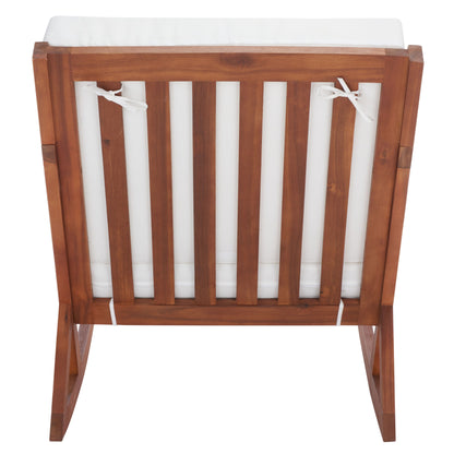 Chaise à bascule d'extérieur Makaila de SAFAVIEH avec coussin - 26 L x 31 P x 38 H