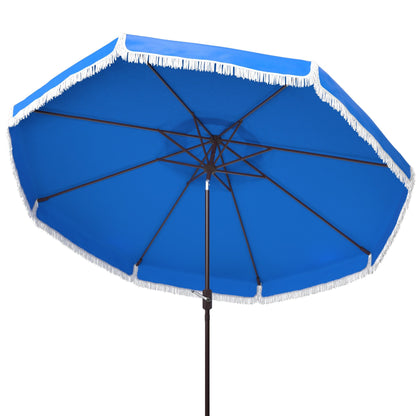 Parasol d'extérieur à manivelle SAFAVIEH Ronette Fringe de 9 pieds