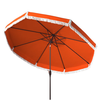 Parasol d'extérieur à manivelle SAFAVIEH Ronette Fringe de 9 pieds
