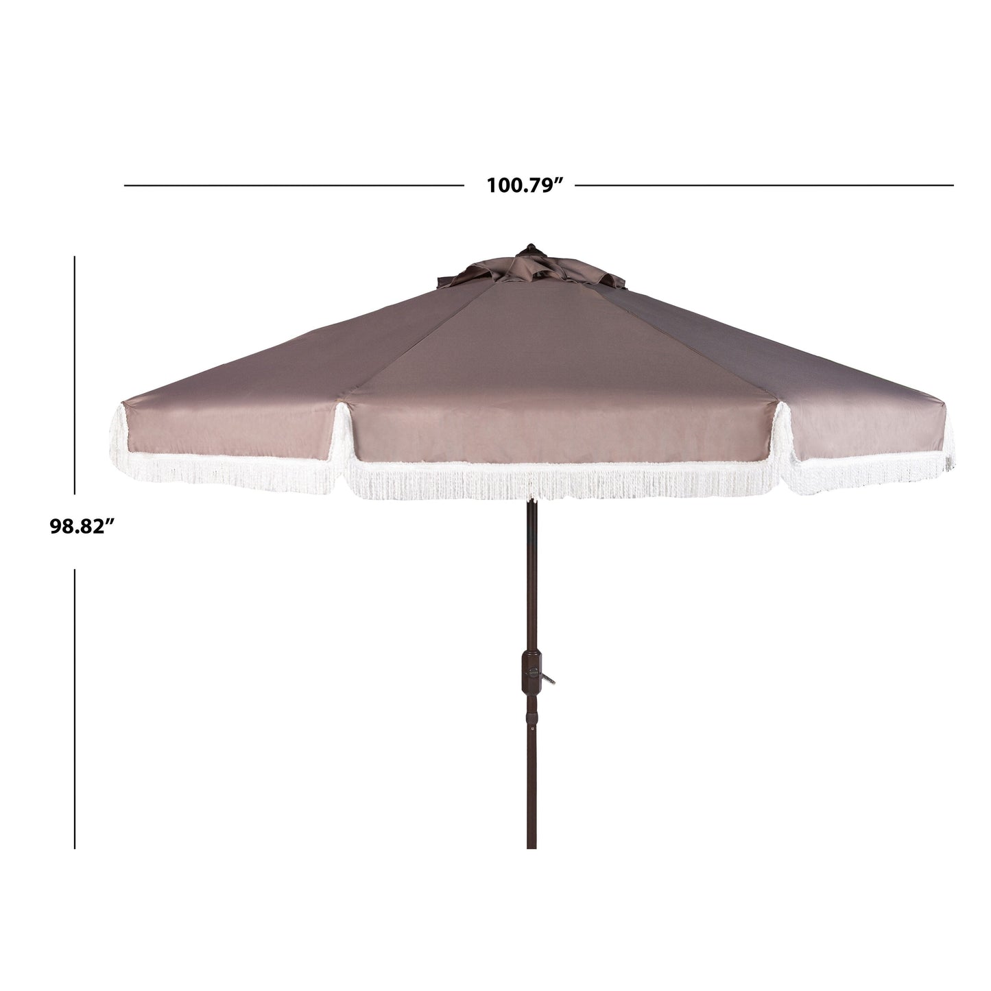 Parasol d'extérieur à manivelle SAFAVIEH Ronette Fringe de 9 pieds