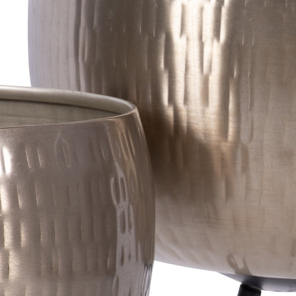 Sagebrook Home Lot de 2 jardinières robustes en fer sur supports modernes - Transformez votre espace de vie en oasis