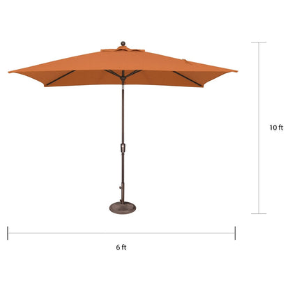Parasol inclinable rectangulaire à bouton-poussoir SimplyShade Catalina de 10 pieds