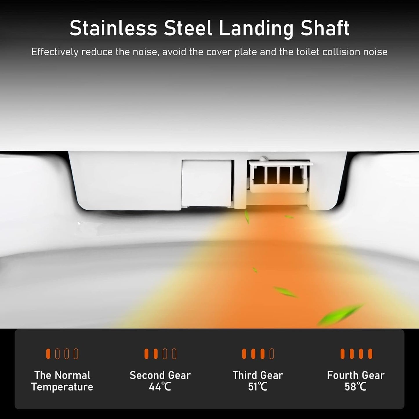 Toilettes intelligentes, bidet monobloc pour salle de bain, toilettes allongées modernes avec eau chaude, double chasse d'eau automatique, fonctionnement par capteur de pied