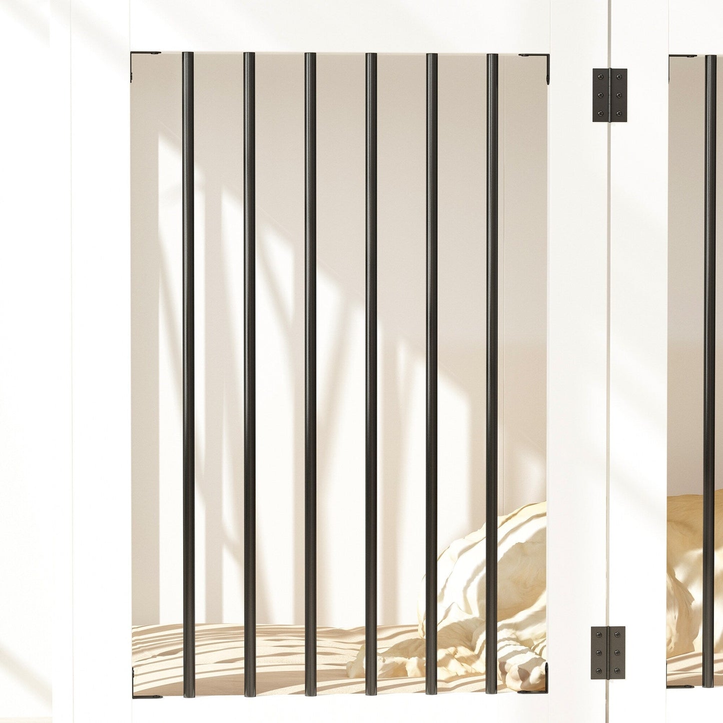 Élégant meuble en bois pour cage à chien avec rangement, 3 tiroirs