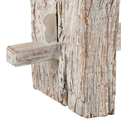 Console à tréteaux vieillie et récupérée