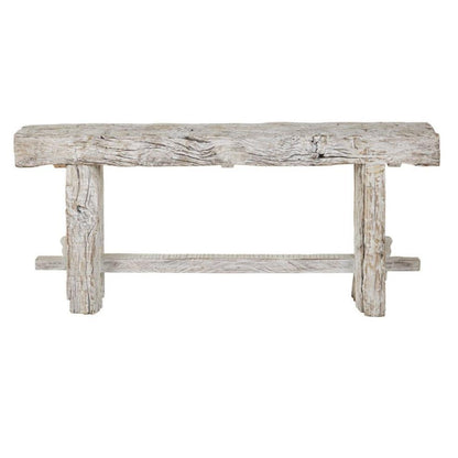Console à tréteaux vieillie et récupérée