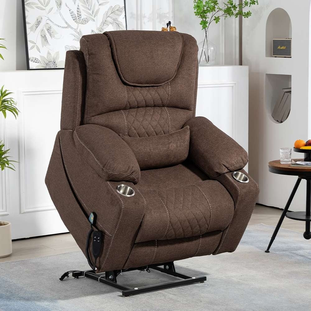 Fauteuil inclinable électrique surdimensionné à 180°, à double moteur et à commande indépendante, modèle phare amélioré