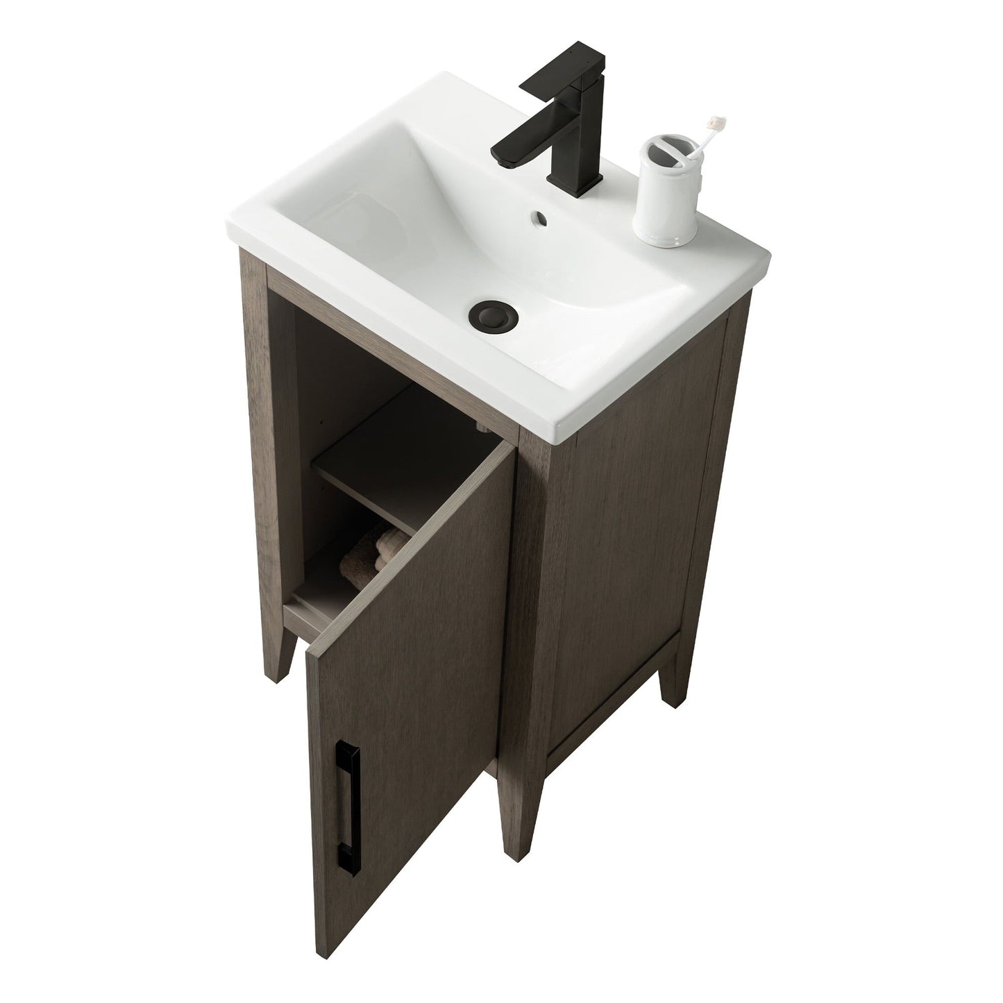 Meuble-lavabo simple Vanity Art 20, 24 ou 30 avec dessus en céramique
