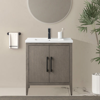 Meuble-lavabo simple Vanity Art 20, 24 ou 30 avec dessus en céramique