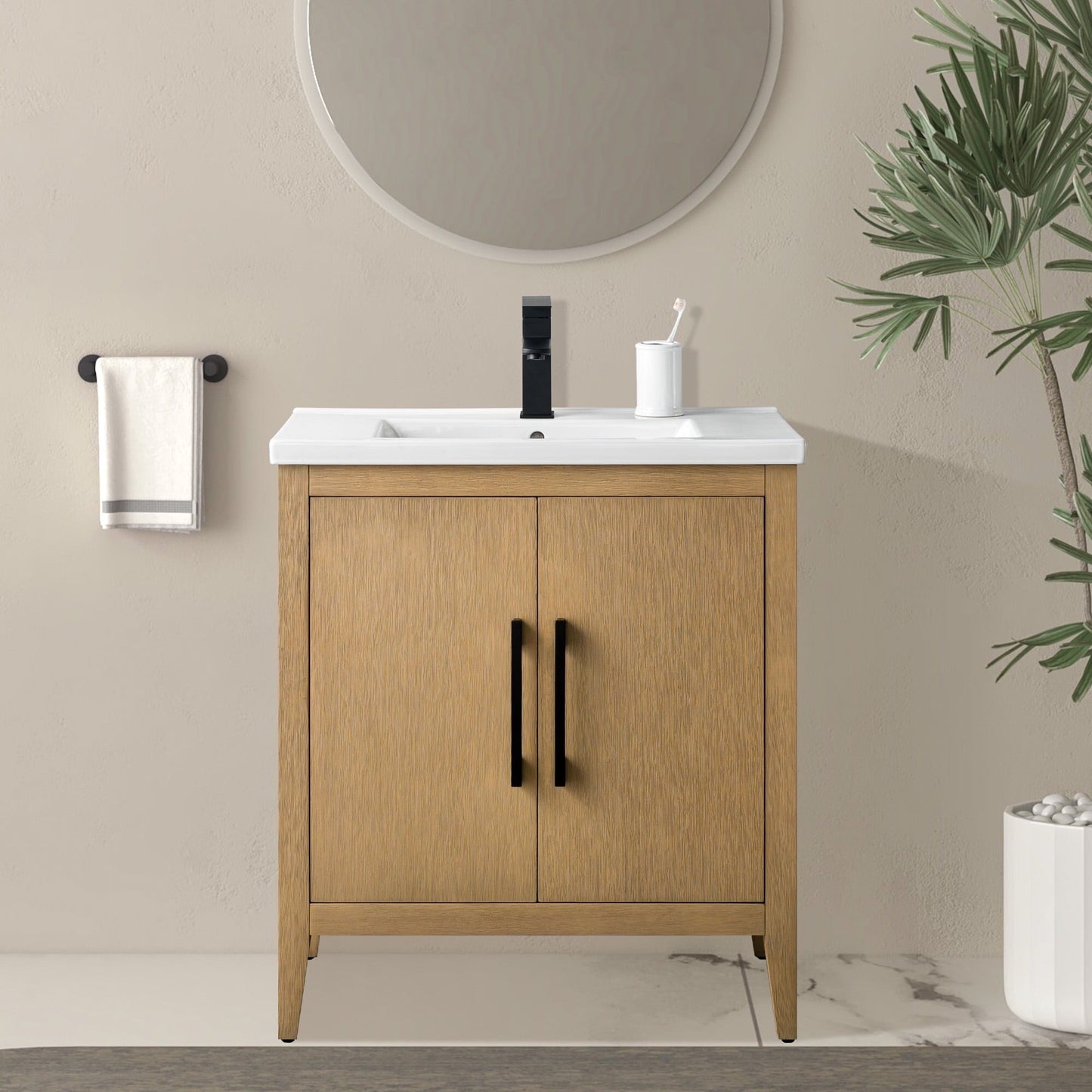Meuble-lavabo simple Vanity Art 20, 24 ou 30 avec dessus en céramique