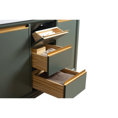 Meuble-lavabo de salle de bain Vanity Art avec lavabo en céramique et plateau en marbre reconstitué