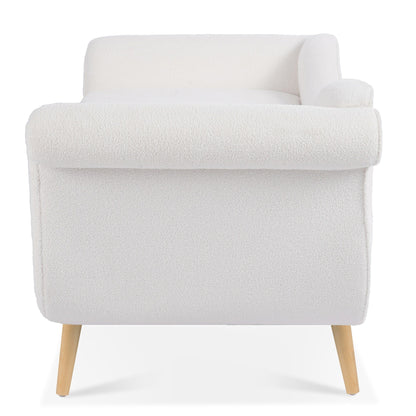 Chaise longue vintage avec accoudoirs en volutes par Christopher Knight Home